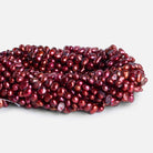 7x6mm Raspberry Baroque Pearls 15 inch 70 pieces - The Bead Traders