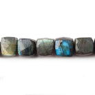 7x7-13x13mm Labradorite faceted cube beads 8 inch 24 pieces - The Bead Traders