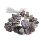 7x7-18x18mm Charoite plain hearts and pears 7.5 inch 48 beads - The Bead Traders