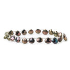 7x7-8x8mm Mystic Purple Peacock Black Spinel faceted heart beads 8 inch 19 pieces - The Bead Traders