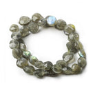 7x7-9x9mm Labradorite straight drilled faceted hearts 14 inch 37 beads - The Bead Traders