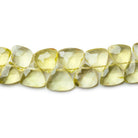 7x7-9x9mm Lemon Quartz faceted triangles 8.5 inch 52 pieces - The Bead Traders