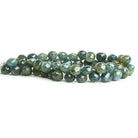 7x8-8x9mm Green Blue Sapphire Faceted Candy Kiss Beads 8 inch 52 pcs - The Bead Traders