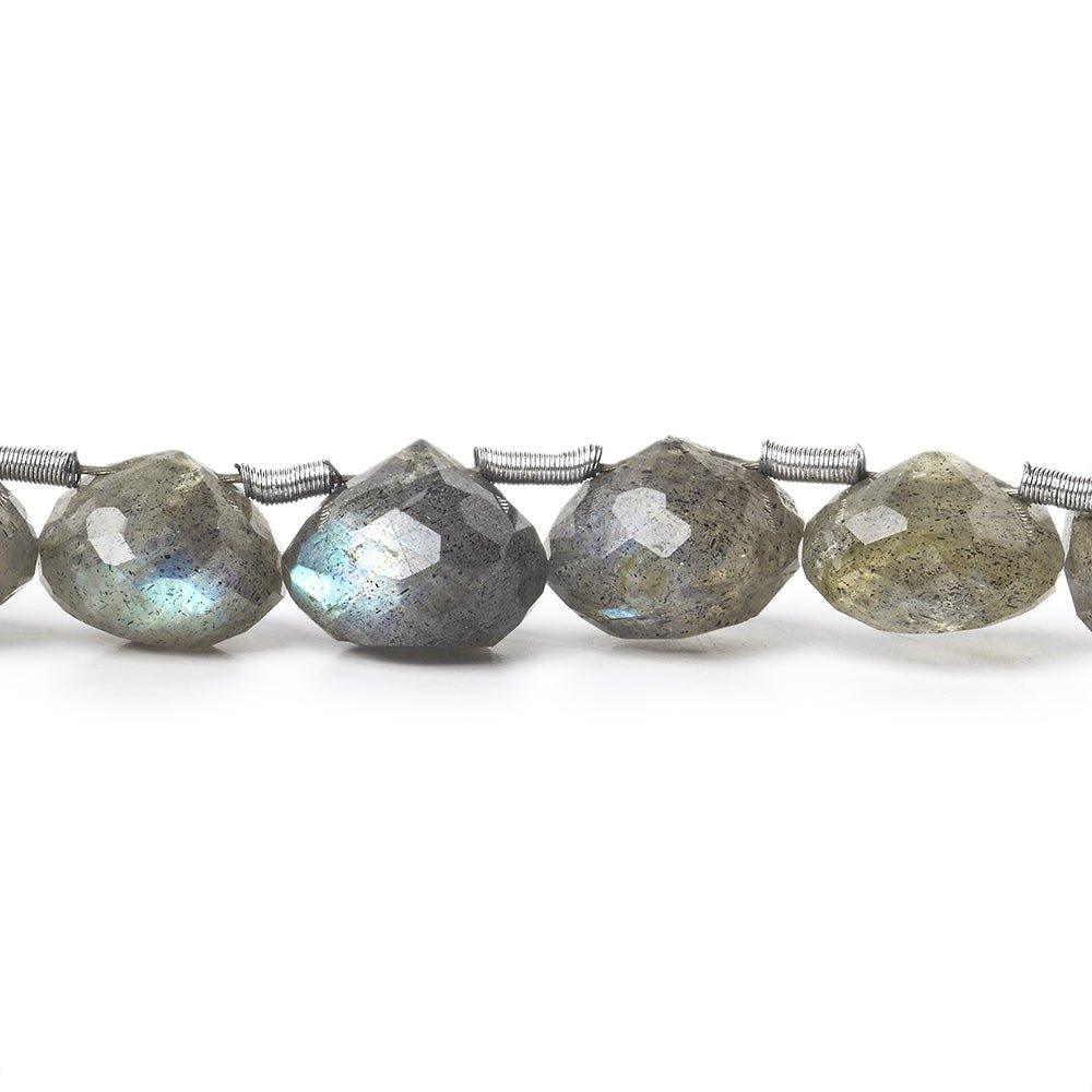 7x8-8x9mm Labradorite Faceted Candy Kiss Beads 8 inch 25 beads - The Bead Traders