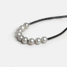 7x8mm Silver Off Round Large Hole pearls 8 inch 30 pieces AA - The Bead Traders