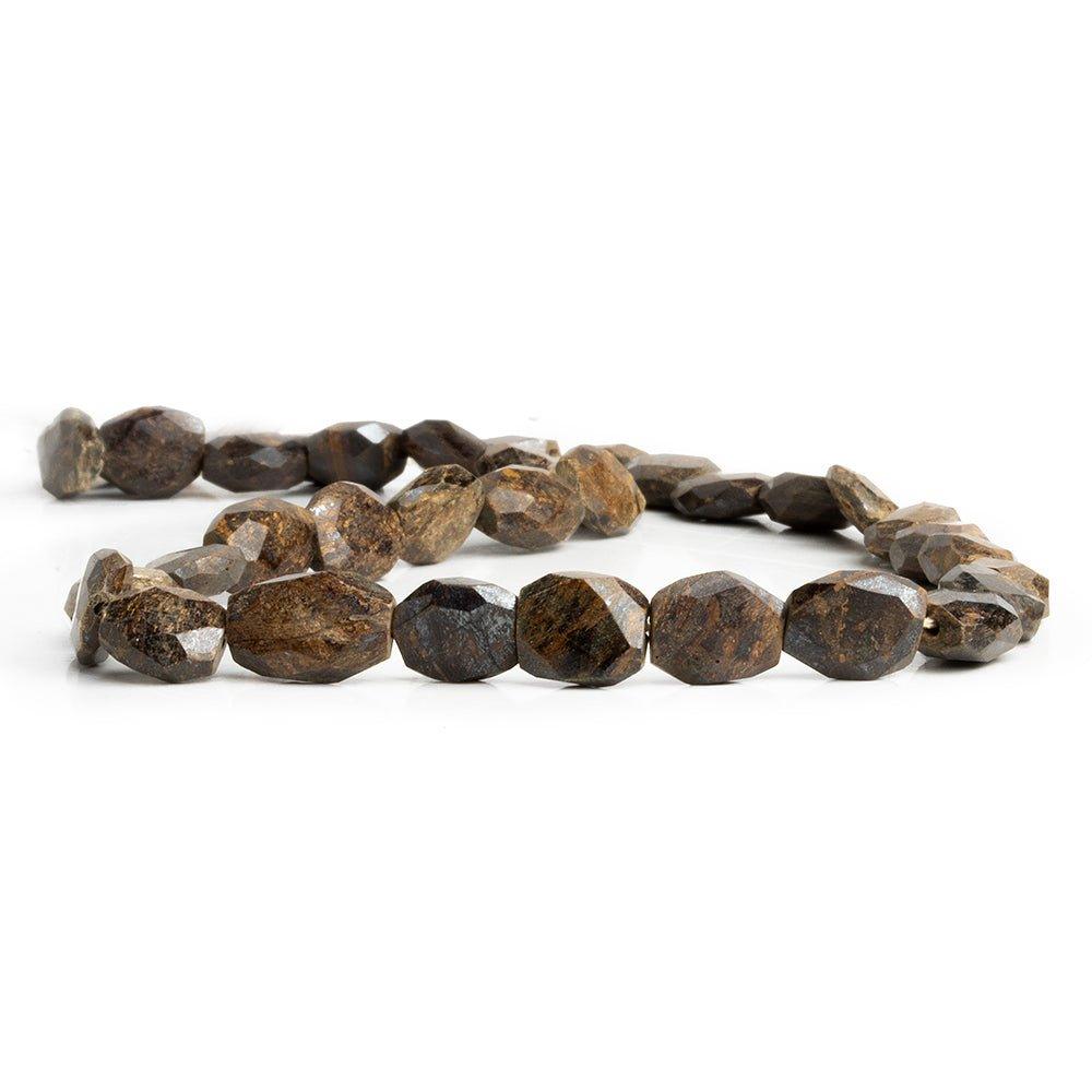 8-10mm Bronzite Faceted Nugget Beads 13.5 inch 42 pieces - The Bead Traders