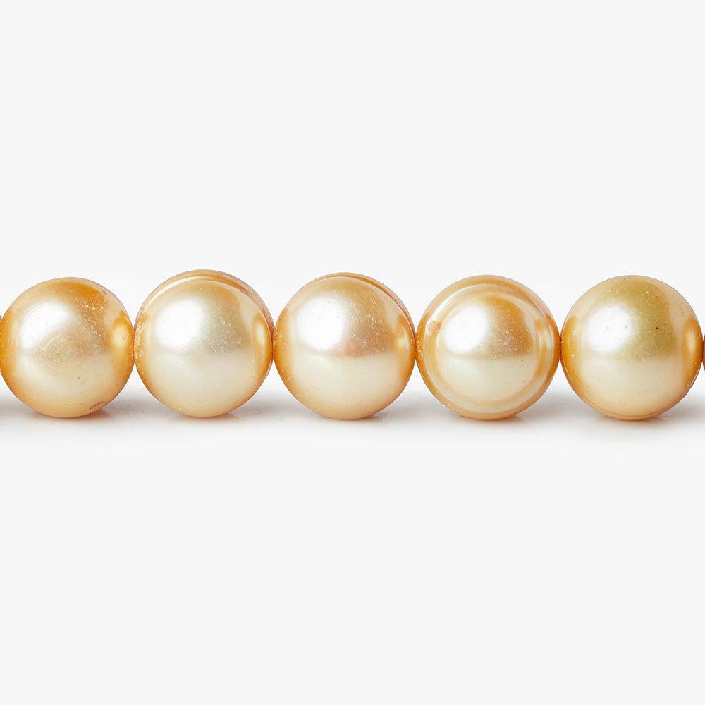 8-10mm Champagne Ringed Baroque Freshwater Pearls 16 inch - The Bead Traders