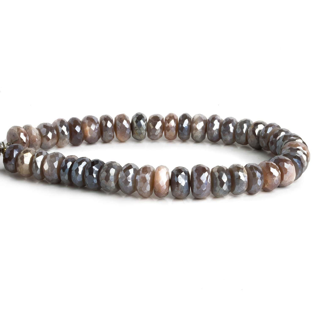 8-10mm Mystic Brown Moonstone Faceted Rondelles 8 inch 35 beads - The Bead Traders