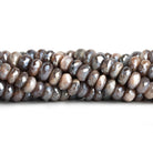 8-10mm Mystic Brown Moonstone Faceted Rondelles 8 inch 35 beads - The Bead Traders