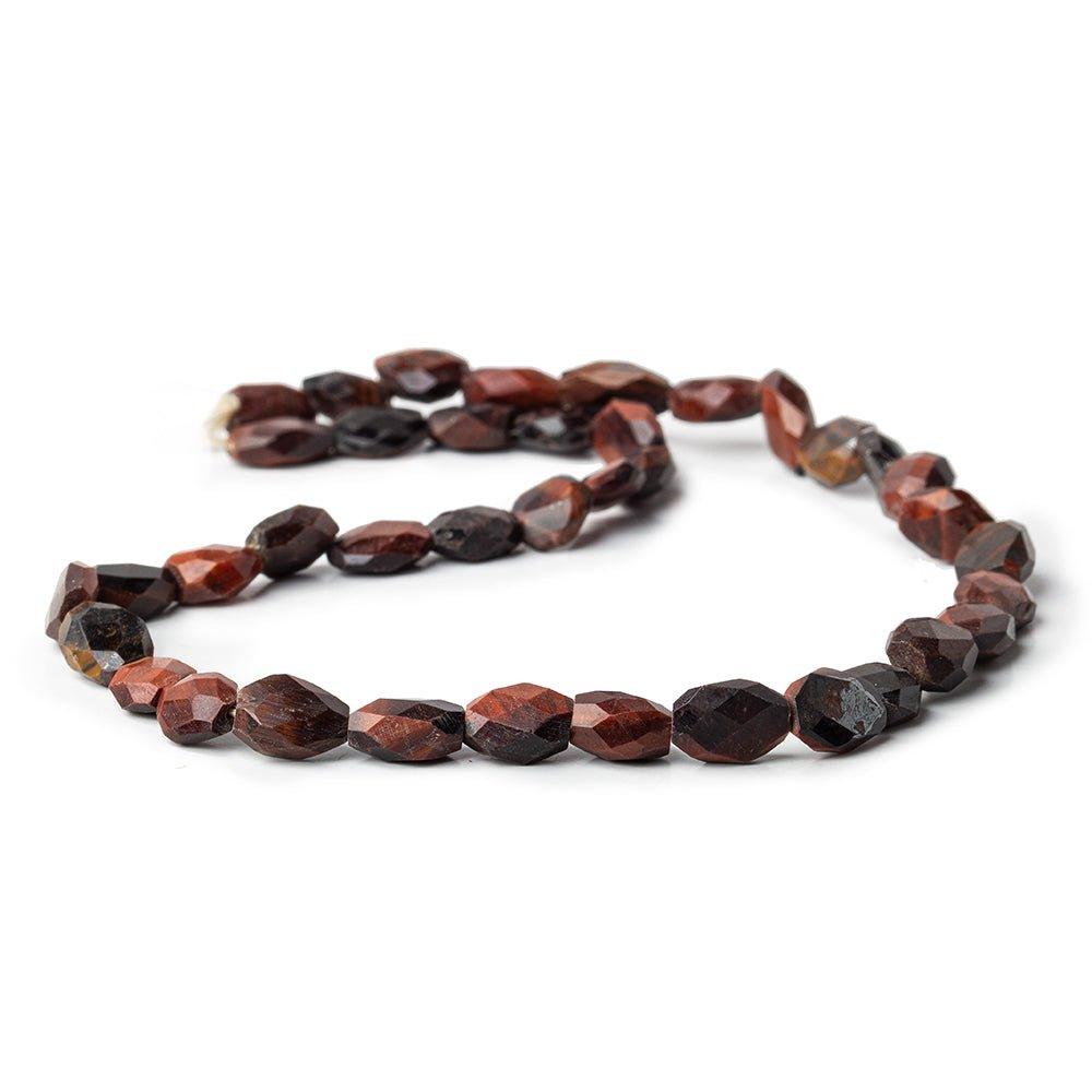 8-10mm Red Tiger's Eye Faceted Nugget Beads 13.5 inch 39 pieces - The Bead Traders