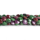 8-10mm Ruby in Zoisite Faceted Coins 8 inch 23 beads - The Bead Traders
