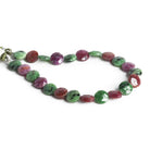 8-10mm Ruby in Zoisite Faceted Coins 8 inch 23 beads - The Bead Traders