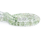 8-10mm Shaded Prasioilte Plain Rondelles 16 inch 75 beads - The Bead Traders