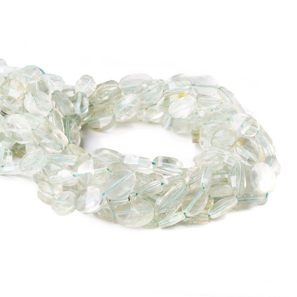 8-11mm Aquamarine Faceted Oval Beads 14 inch 30 pieces - The Bead Traders