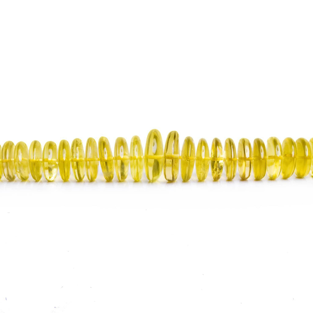 8-12mm Lemon Quartz Saucer Rondelles 18 inch 140 beads - The Bead Traders