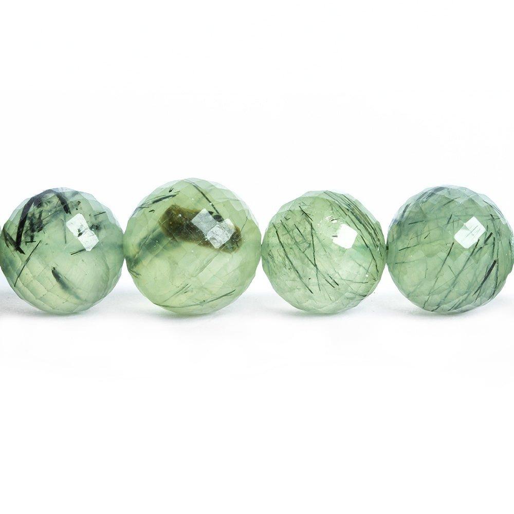 8-12mm Prehnite Faceted Round Beads 14 inch 36 pieces - The Bead Traders