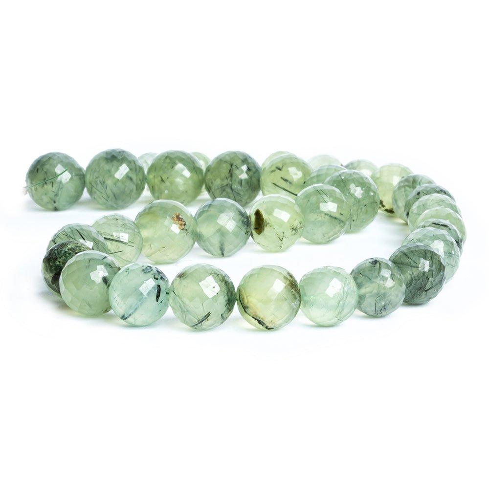 8-12mm Prehnite Faceted Round Beads 14 inch 36 pieces - The Bead Traders