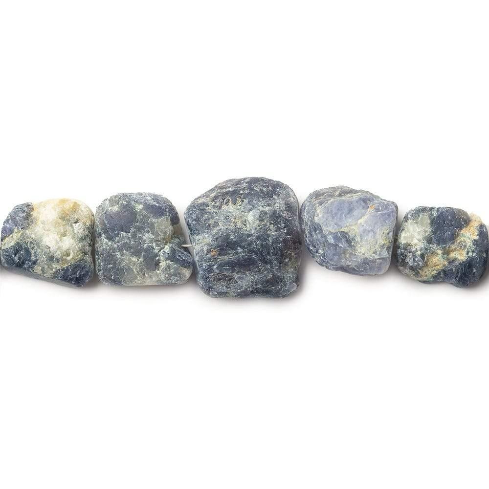 8-13mm Iolite Beads Tumbled Hammer Faceted Square 8 inch 11 pcs - The Bead Traders