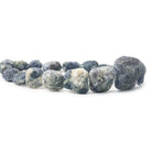 8-13mm Iolite Beads Tumbled Hammer Faceted Square 8 inch 11 pcs - The Bead Traders