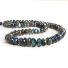 8-13mm Labradorite Faceted Rondelles 16 inch 70 beads - The Bead Traders