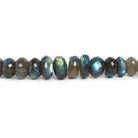 8-13mm Labradorite Faceted Rondelles 16 inch 70 beads - The Bead Traders
