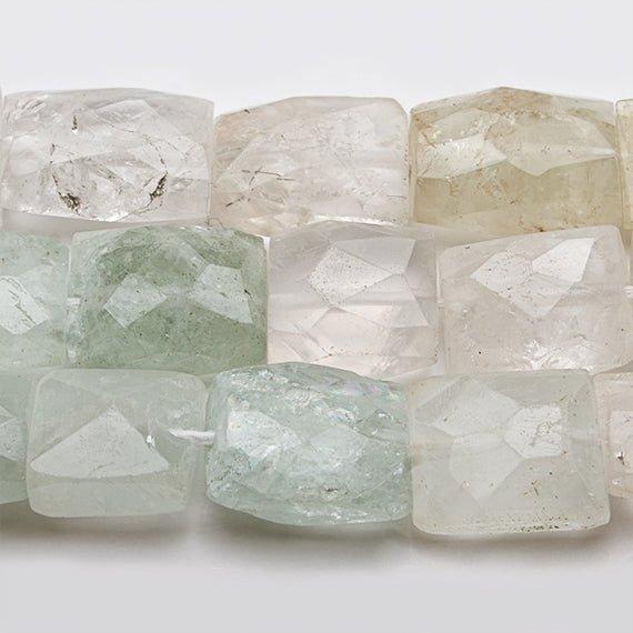 8-13mm Multi-Beryl Faceted Square and Rectangle Beads 15 inch 30 pieces - The Bead Traders