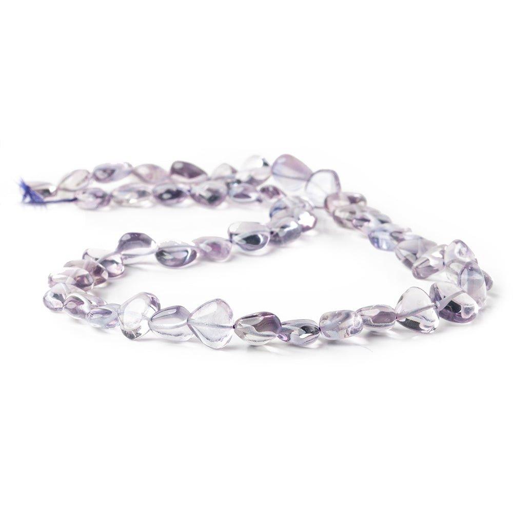 8-14mm Amethyst Plain Heart Beads 13 inches 37 pieces - The Bead Traders