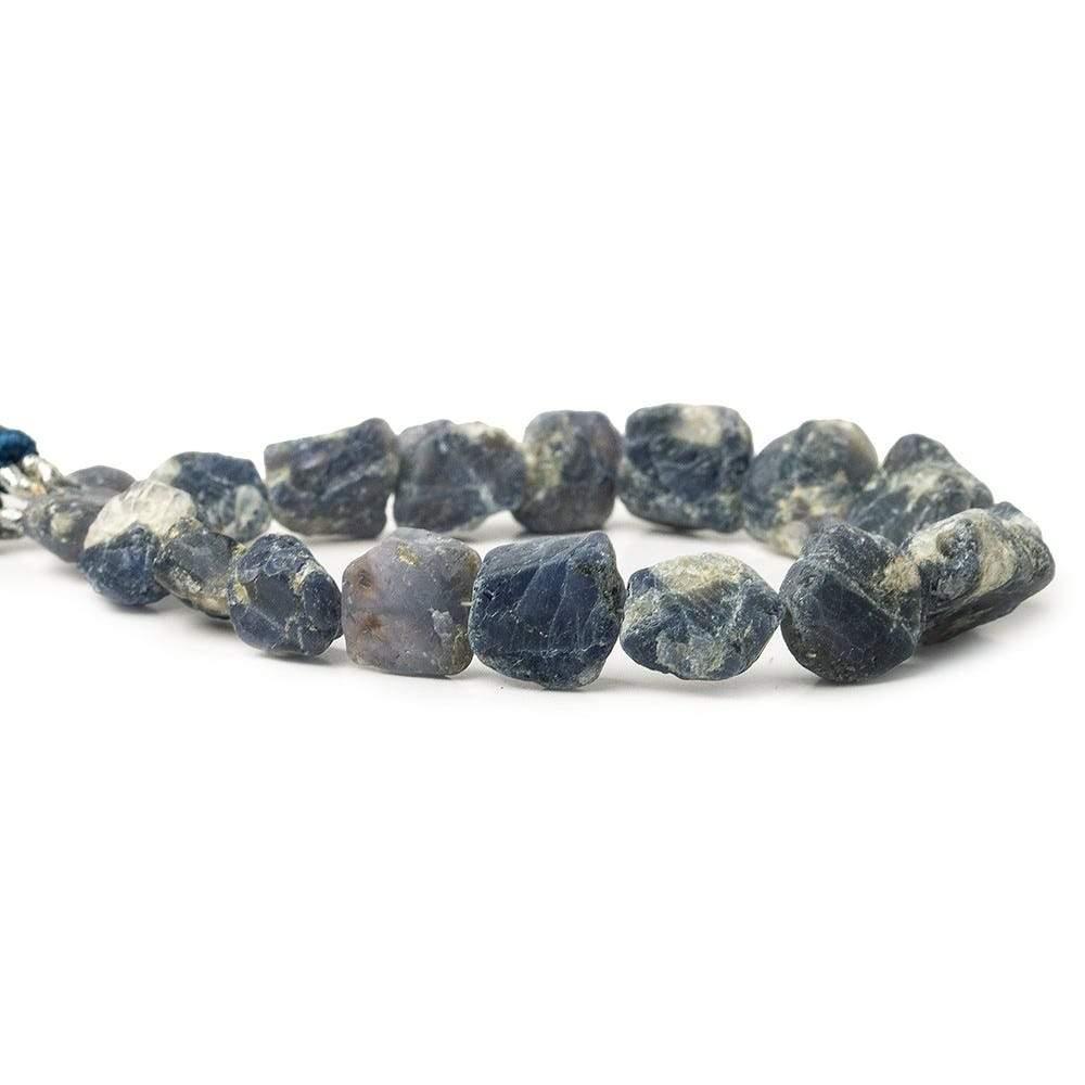 8-14mm Iolite Beads Tumbled Hammer Faceted Square 8 inch 19 pcs - The Bead Traders