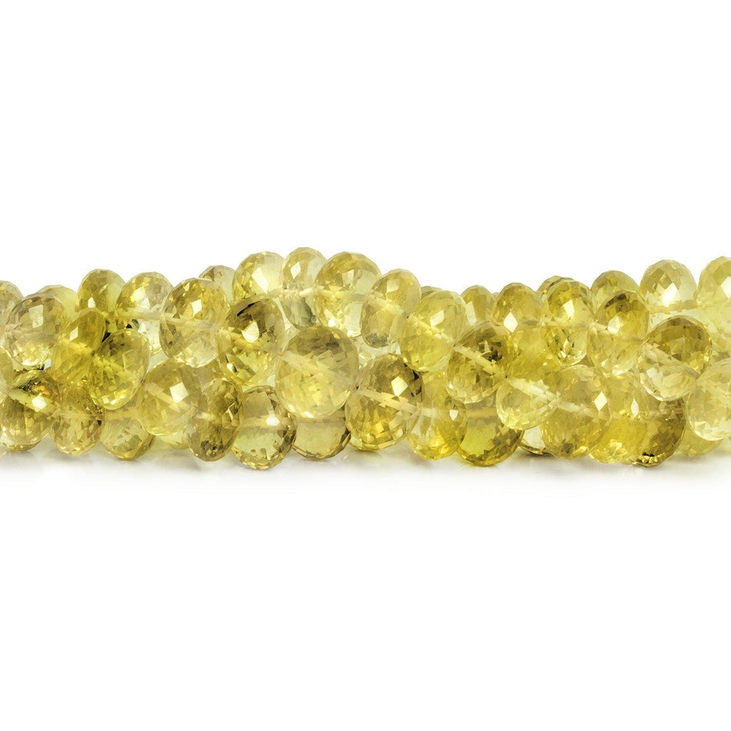 8-15mm Lemon Quartz Faceted Rondelles 18 inch 60 beads - The Bead Traders