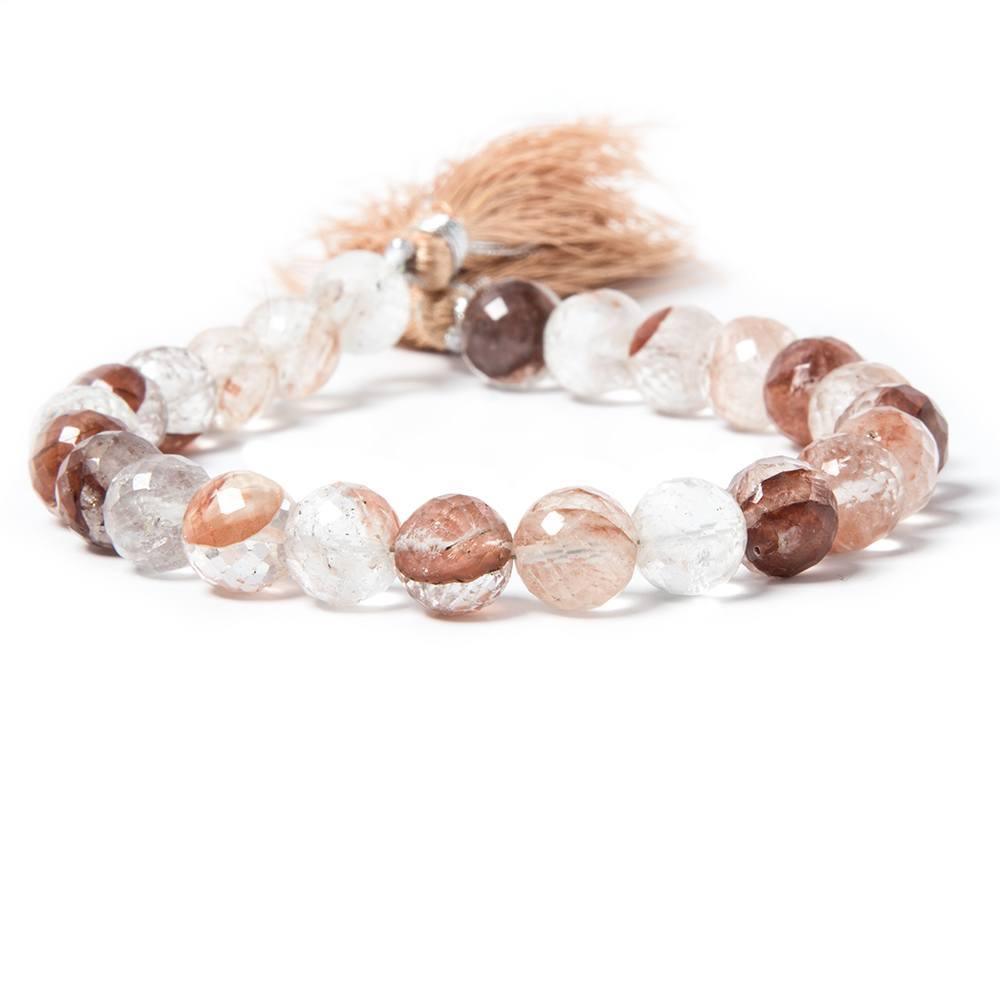 8-8.5mm Ferrous Quartz faceted round beads 8 inch 24 pieces - The Bead Traders