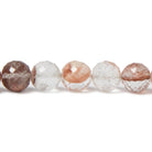 8-8.5mm Ferrous Quartz faceted round beads 8 inch 24 pieces - The Bead Traders