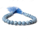8-8.5mm Owyhee Natural Blue Opal faceted round beads 8 inch 24 pieces - The Bead Traders