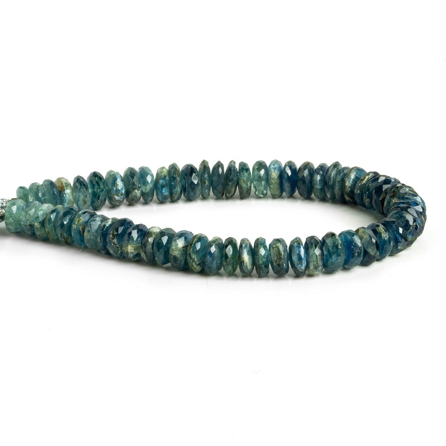 8-8.5mm Tanzanian Kyanite Faceted Rondelle Beads 8 inch 38 pieces - The Bead Traders