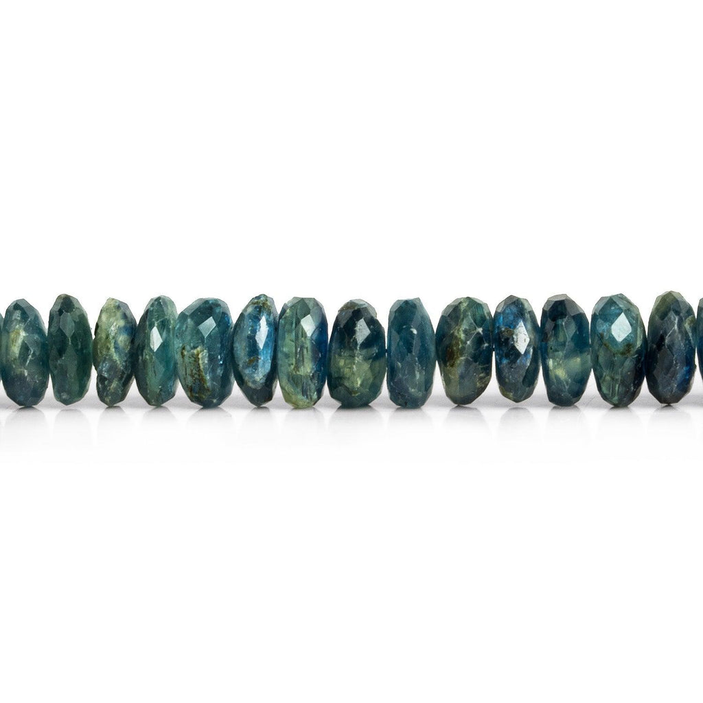 8-8.5mm Tanzanian Kyanite Faceted Rondelle Beads 8 inch 38 pieces - The Bead Traders