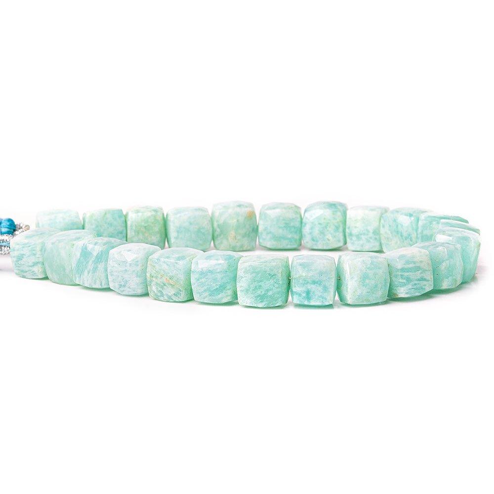 8-9 mm Amazonite Faceted Cubes 7.5 inch 23pieces - The Bead Traders