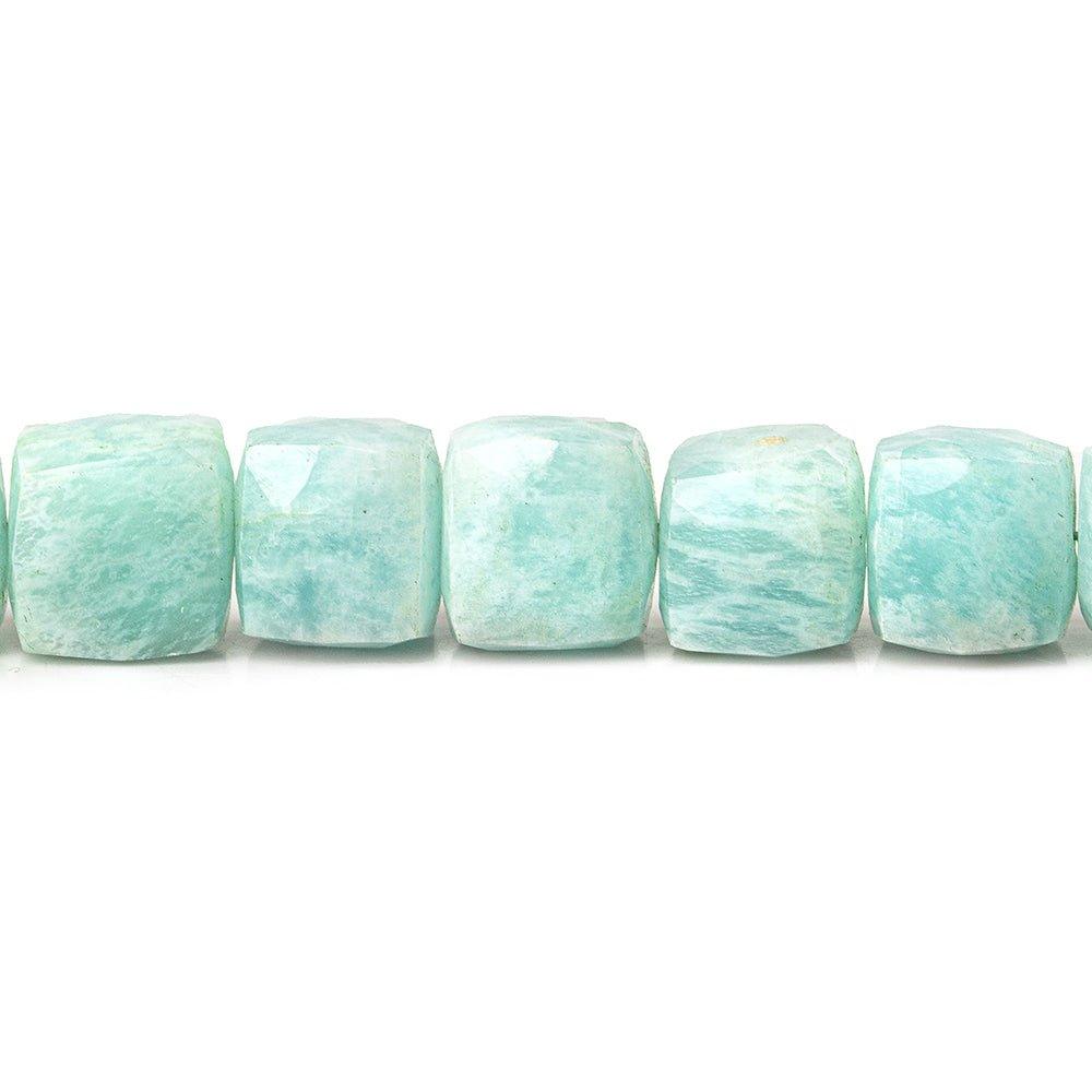 8-9 mm Amazonite Faceted Cubes 7.5 inch 23pieces - The Bead Traders
