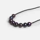 8-9.5mm Peacock Blue Off Round Large Hole Pearls 8 inch 25 pieces AA - The Bead Traders