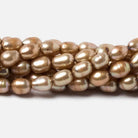8 - 9mm Champagne Baroque Freshwater Pearl Strand 55 pieces - The Bead Traders