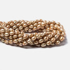 8 - 9mm Champagne Baroque Freshwater Pearl Strand 55 pieces - The Bead Traders