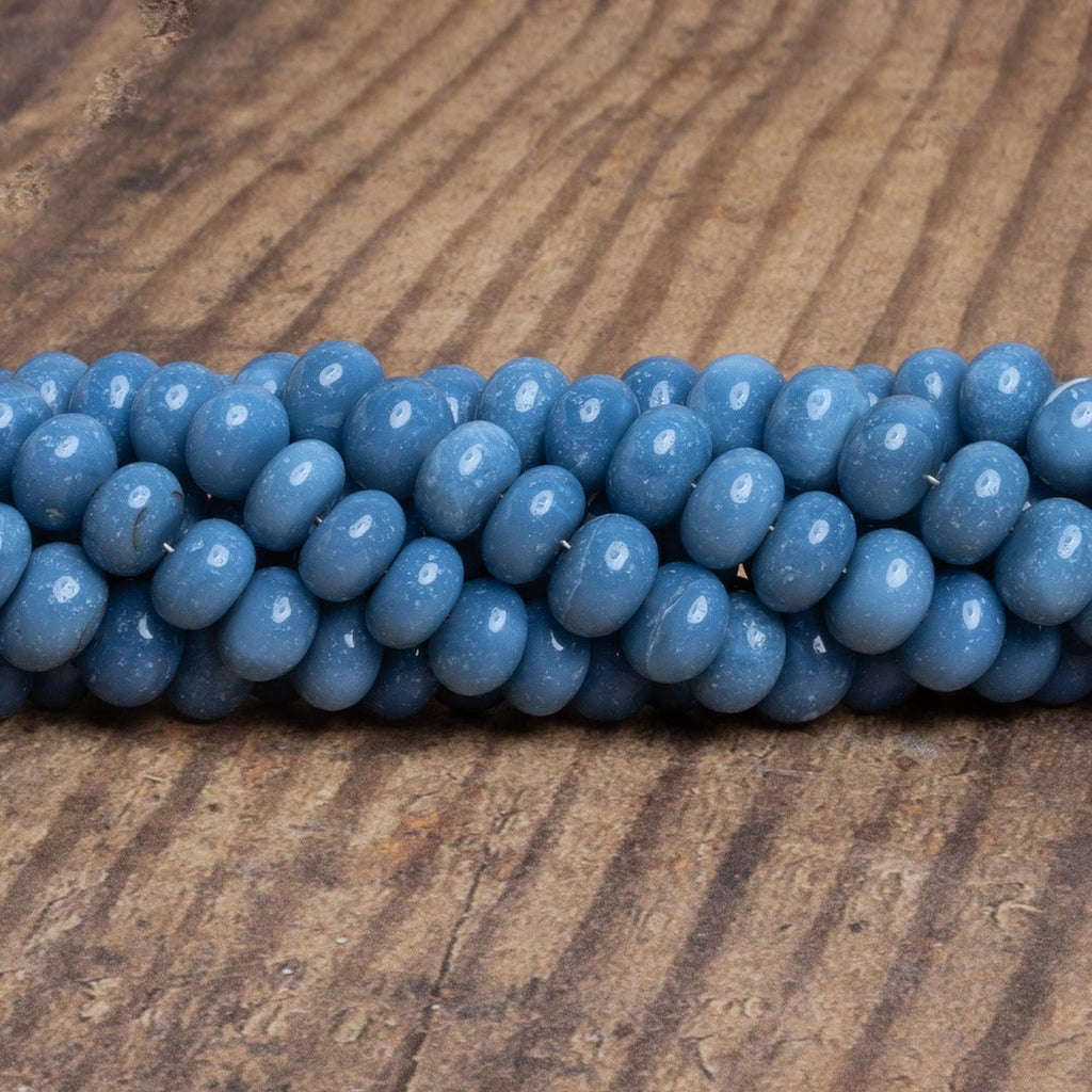 8-9mm Denim Opal Plain Rondelles 16 inch 65 beads - The Bead Traders