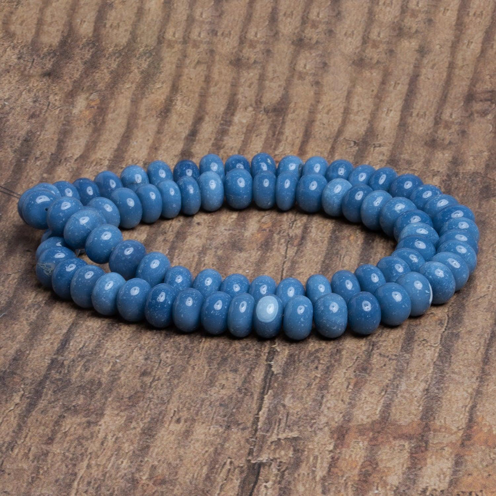 8-9mm Denim Opal Plain Rondelles 16 inch 65 beads - The Bead Traders