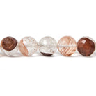 8-9mm Ferrous Quartz faceted round beads 8 inch 24 pieces - The Bead Traders