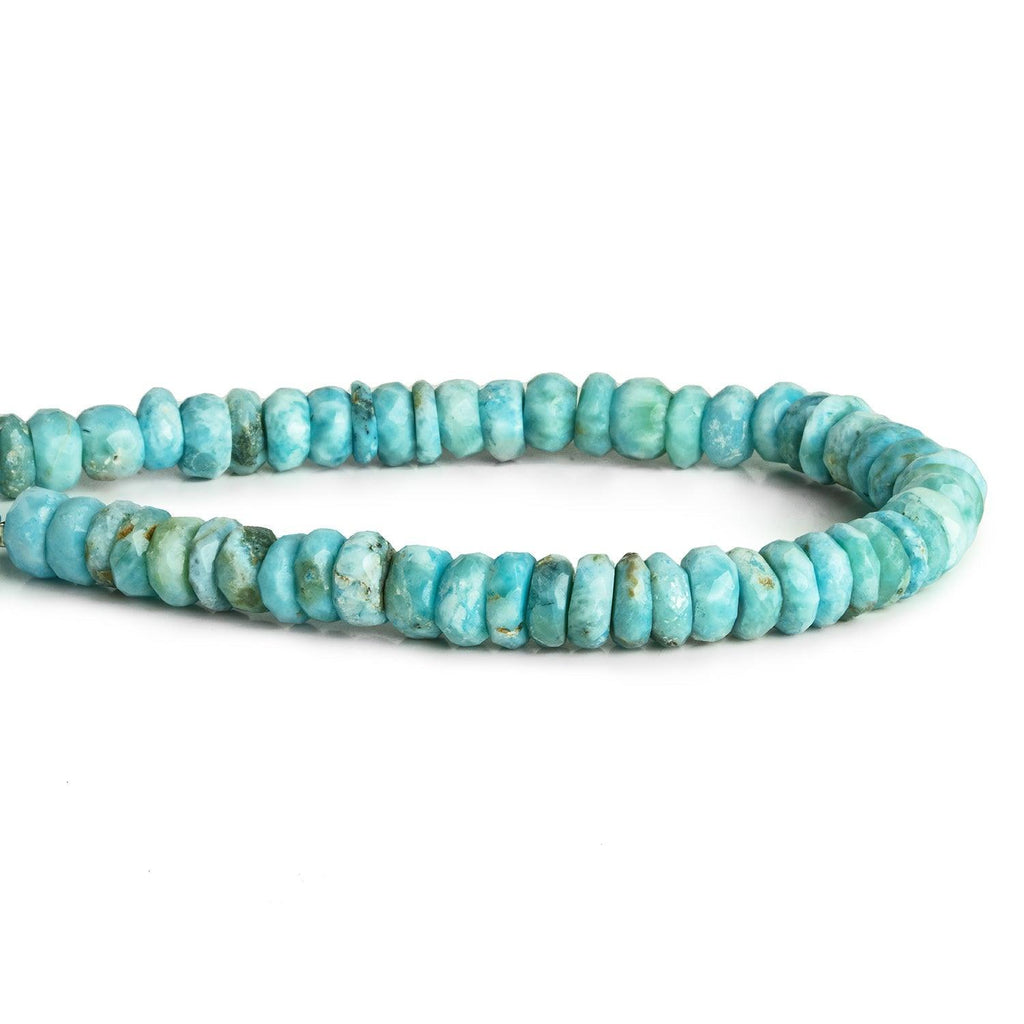 8-9mm Larimar Faceted Rondelles 8 inch 50 beads - The Bead Traders