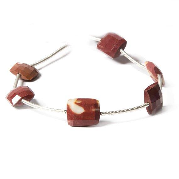 8-9mm Moukaite Jasper Faceted Square & Rectangle 6 inch 6 Beads - The Bead Traders