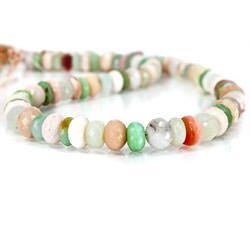 8-9mm Multi-gemstone Faceted Rondelles 16 inch 83 beads - The Bead Traders