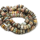 8-9mm Multi Gemstone Plain Rondelle Beads 89 pieces - The Bead Traders