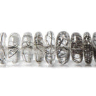 8-9mm Multi Rutilated Quartz plain rondelle Beads 15 inches 77 pieces - The Bead Traders