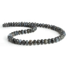 8-9mm Platinum Grey Moonstone Faceted Rondelle Beads 15 inch 70pcs - The Bead Traders