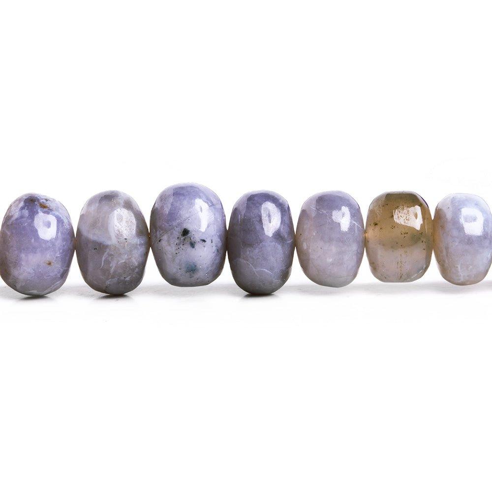 8-9mm Purple Chalcedony Plain Rondelle Beads 18 inch 85 pieces - The Bead Traders