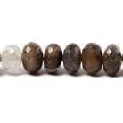 8-9mm Rutilated Quartz Faceted Rondelles 16 inch 78 pieces - The Bead Traders